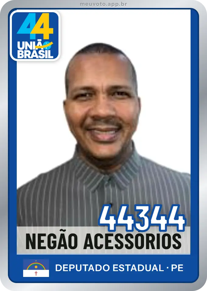 Carta de Negão Acessórios, número 44344, União