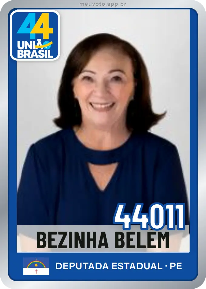 Carta de Bezinha Belém, número 44011, União