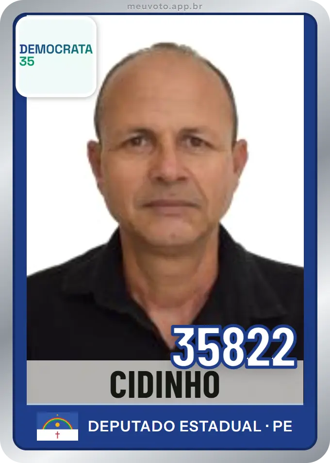 Carta de Cidinho, número 35822, Democrata