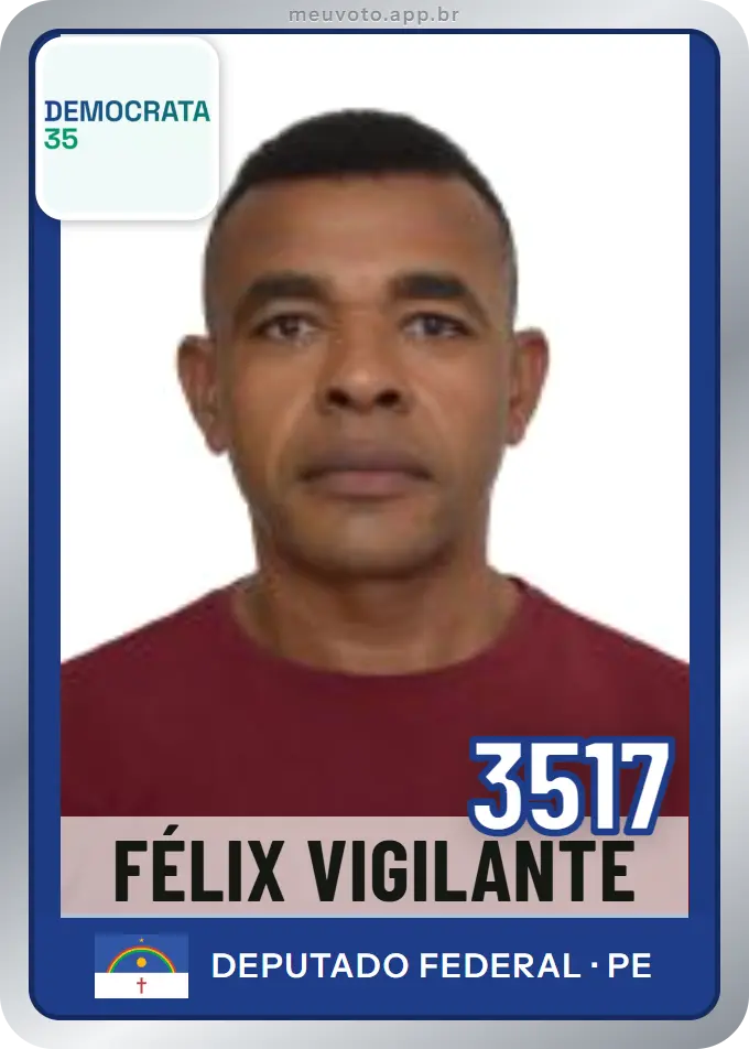 Carta de Félix Vigilante, número 3517, Democrata