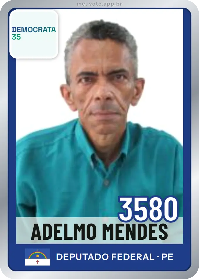 Carta de Adelmo Mendes, número 3580, Democrata