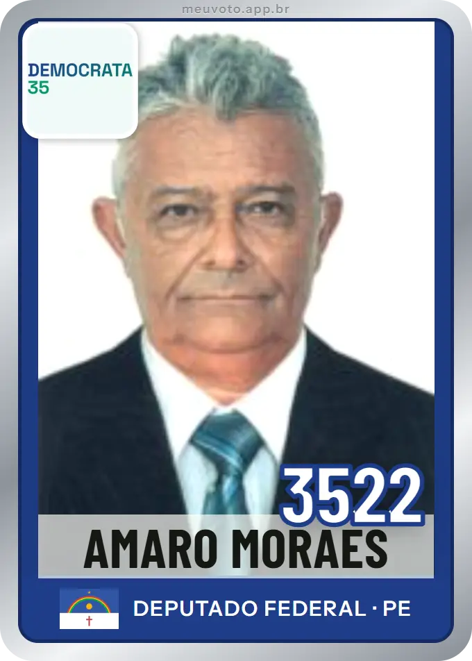 Carta de Amaro Moraes, número 3522, Democrata
