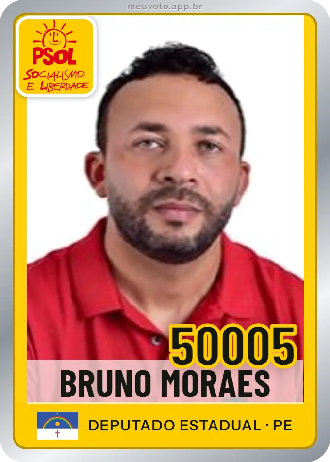 Carta de Bruno Moraes, número 50005, PSOL