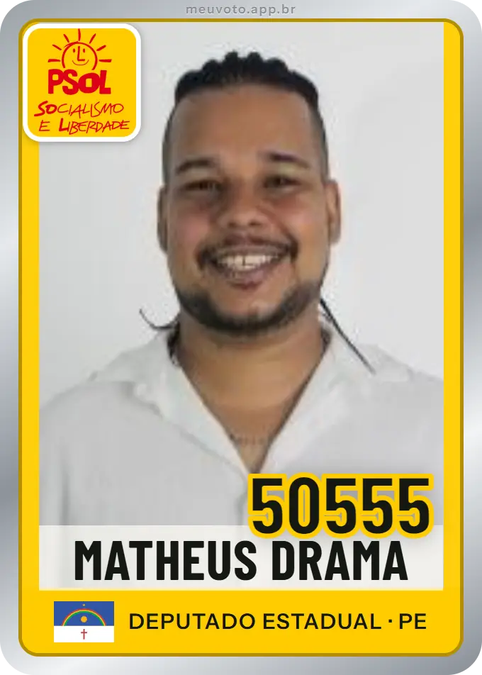 Carta de Matheus Drama, número 50555, PSOL