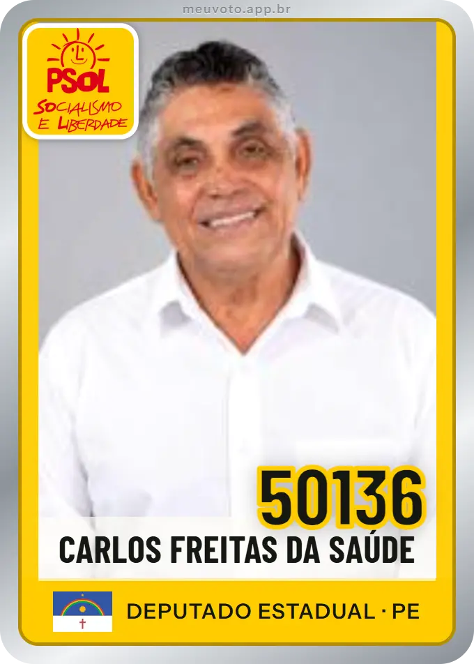 Carta de Carlos Freitas da Saúde, número 50136, PSOL