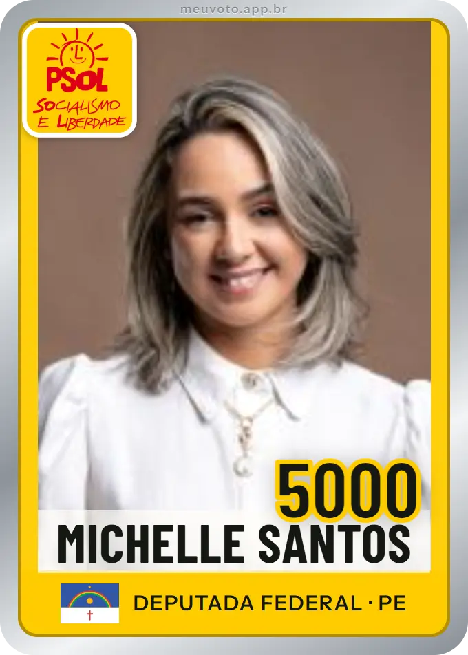 Carta de Michelle Santos, número 5000, PSOL