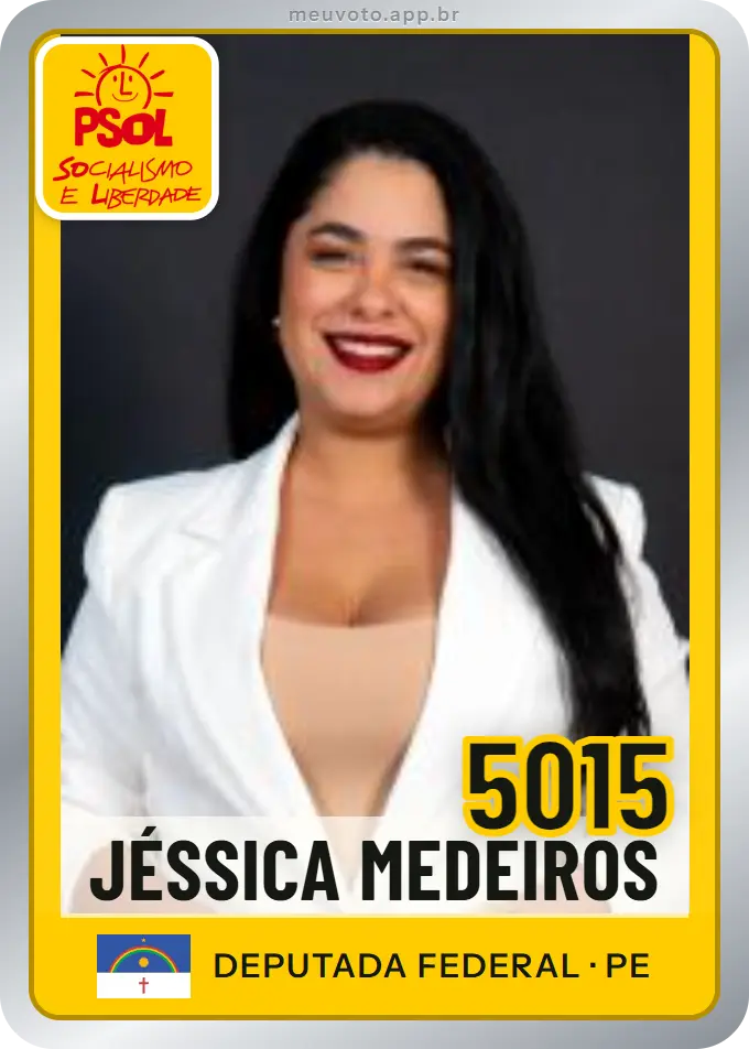 Carta de Jéssica Medeiros, número 5015, PSOL