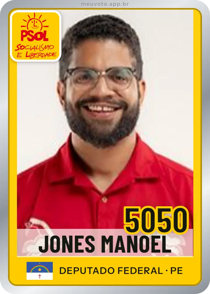Carta de Jones Manoel, número 5050, PSOL