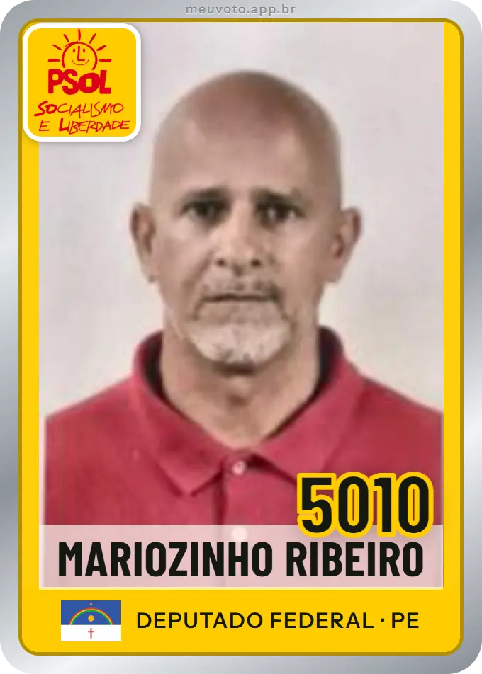 Carta de Mariozinho Ribeiro, número 5010, PSOL