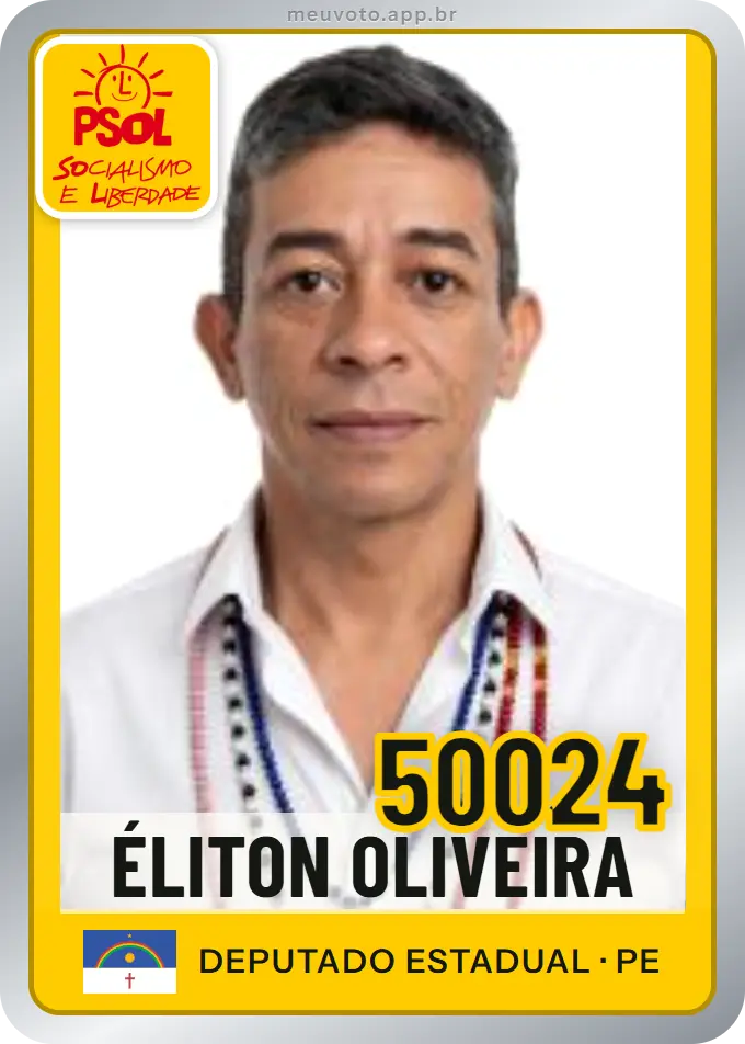 Carta de Éliton Oliveira, número 50024, PSOL