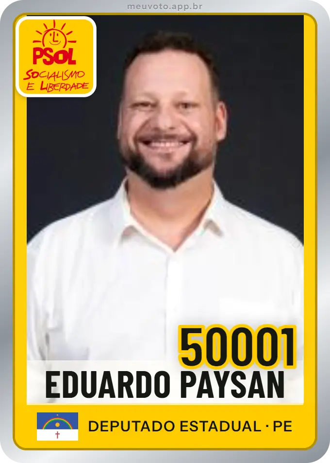 Carta de Eduardo Paysan, número 50001, PSOL