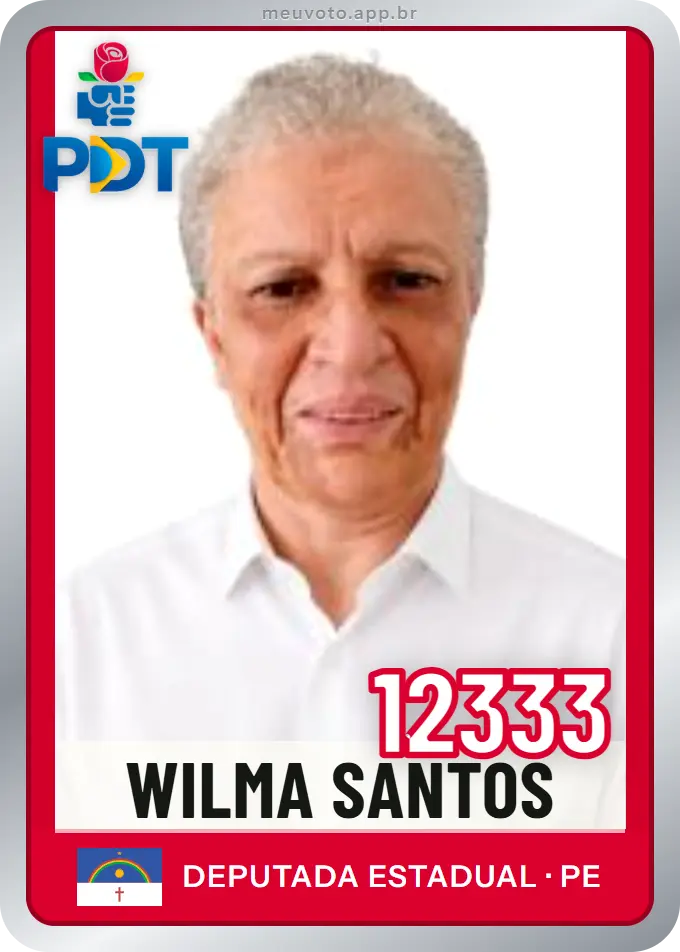 Carta de Wilma Santos, número 12333, PDT