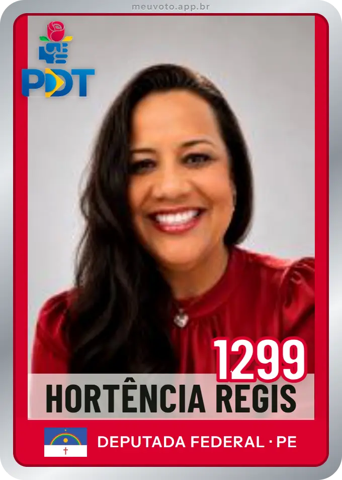 Carta de Hortência Regis, número 1299, PDT