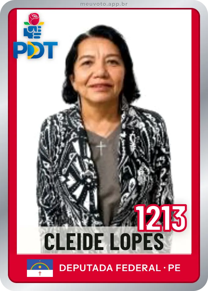 Carta de Cleide Lopes, número 1213, PDT