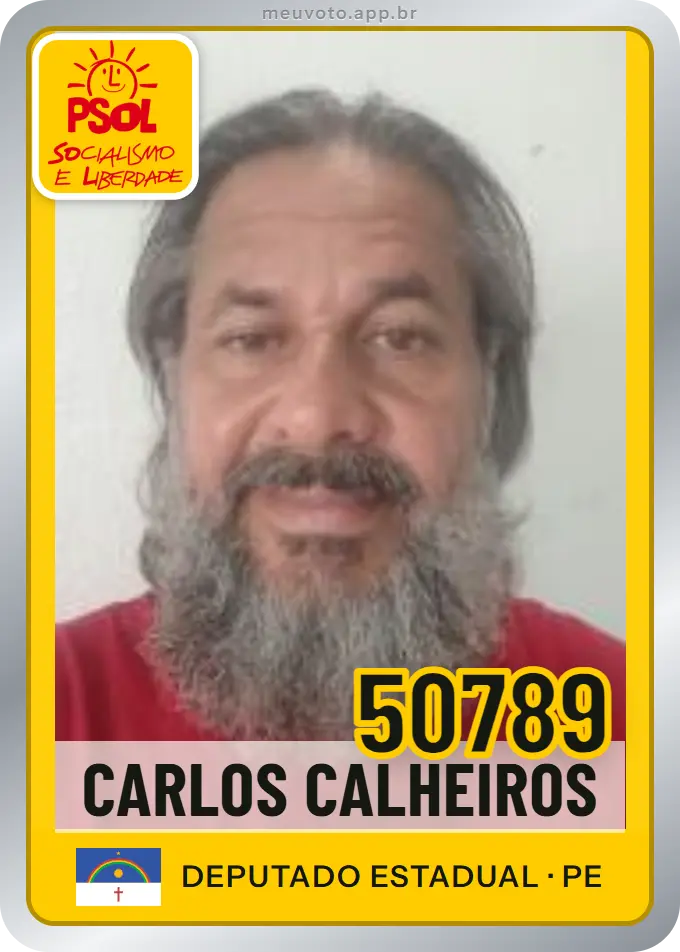 Carta de Carlos Calheiros, número 50789, PSOL