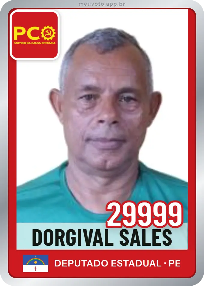 Carta de Dorgival Sales, número 29999, PCO