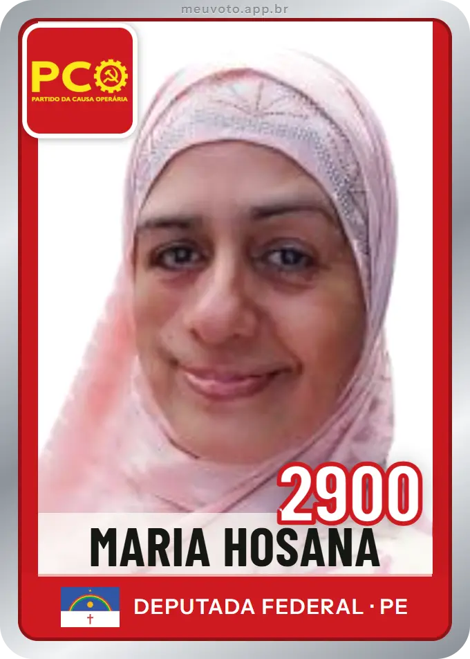 Carta de Maria Hosana, número 2900, PCO