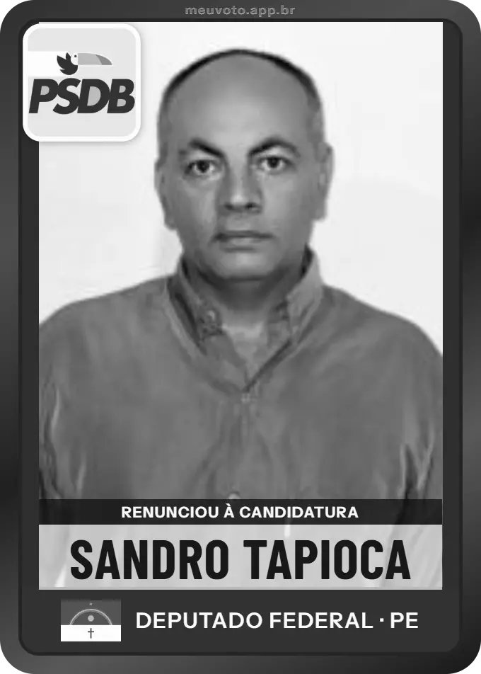 Carta de Sandro Tapioca, PSDB. Renunciou à candidatura e não vai à urna.