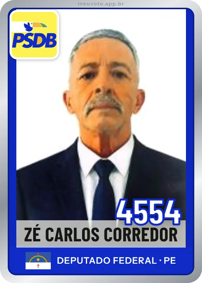 Carta de Zé Carlos Corredor, número 4554, PSDB