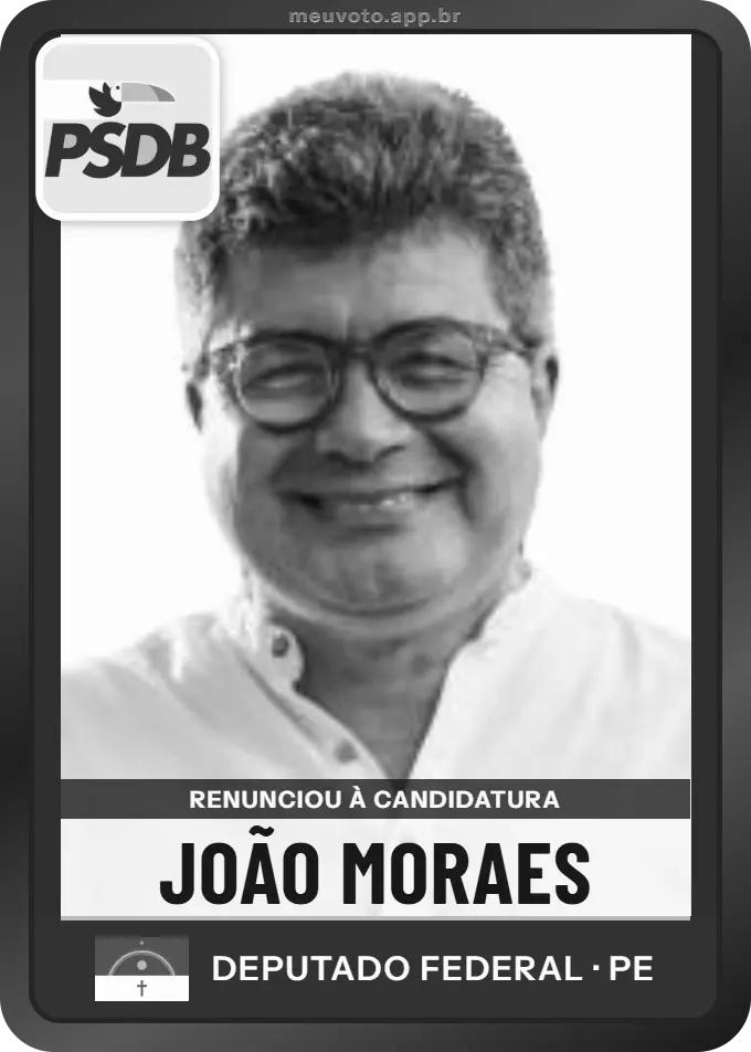 Carta de João Moraes, PSDB. Renunciou à candidatura e não vai à urna.