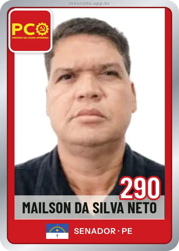 Carta de Mailson da Silva Neto, número 290, PCO