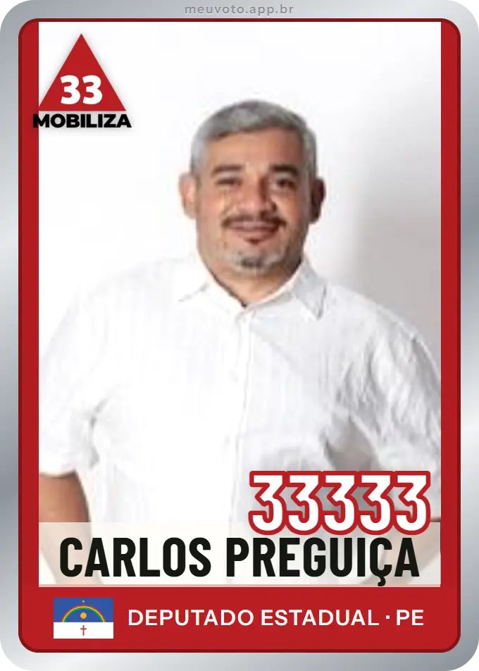 Carta de Carlos Preguiça, número 33333, Mobiliza