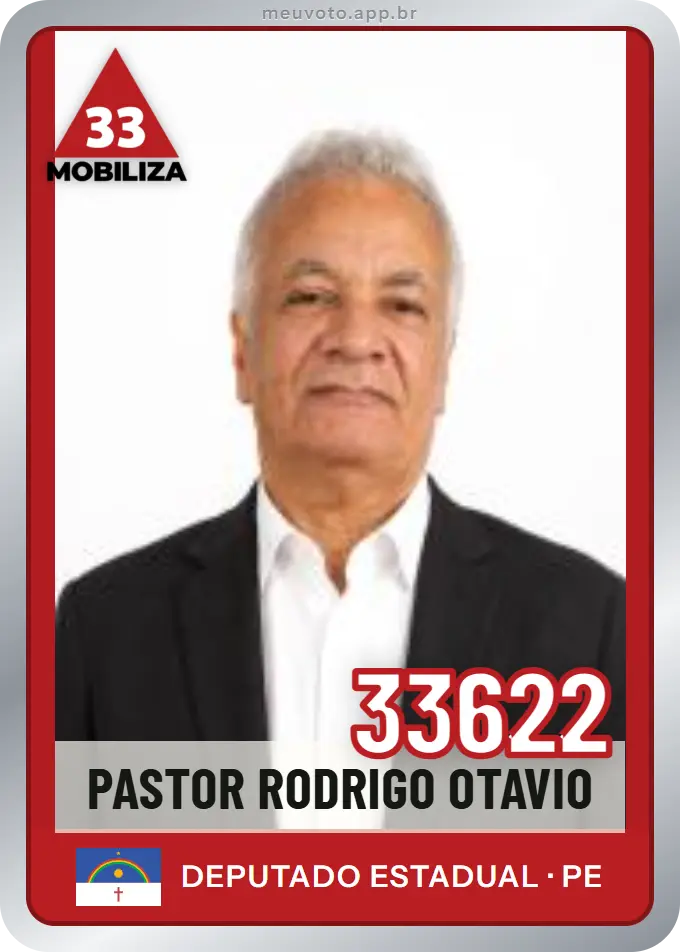 Carta de Pastor Rodrigo Otavio, número 33622, Mobiliza