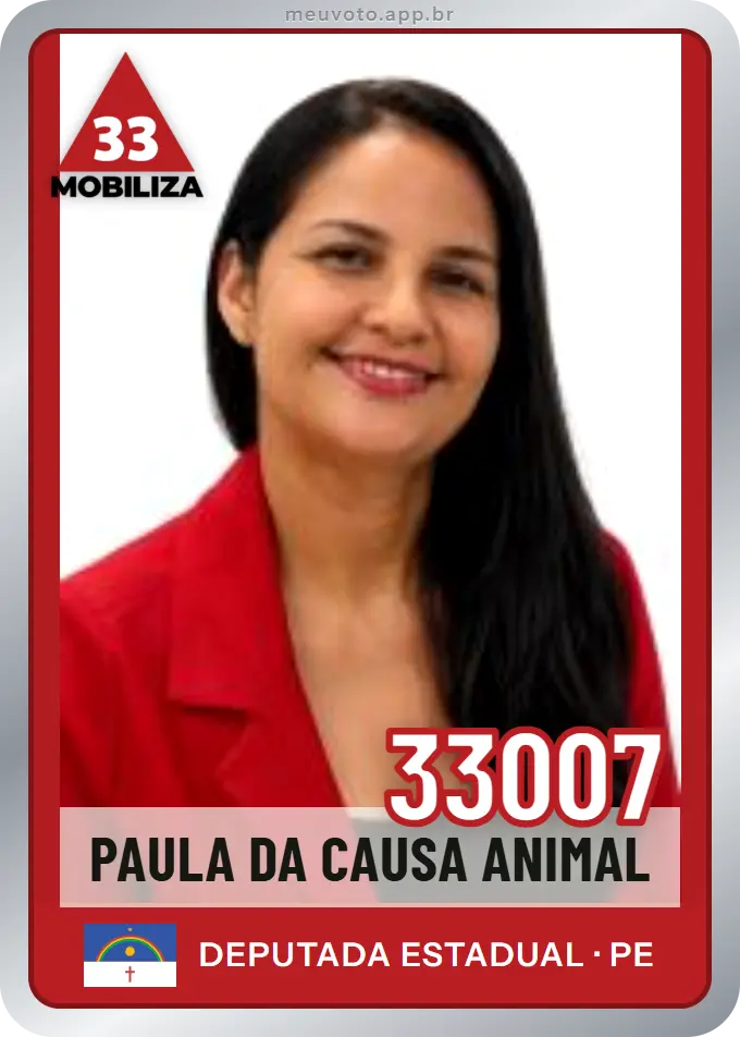 Carta de Paula da Causa Animal, número 33007, Mobiliza