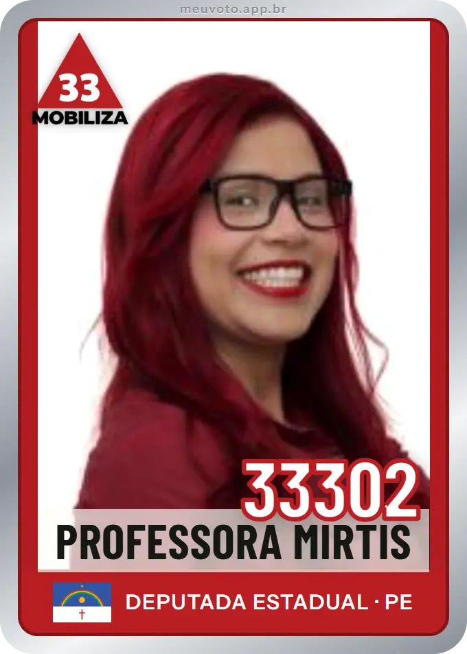 Carta de Professora Mirtis, número 33302, Mobiliza