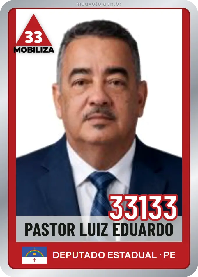 Carta de Pastor Luiz Eduardo, número 33133, Mobiliza