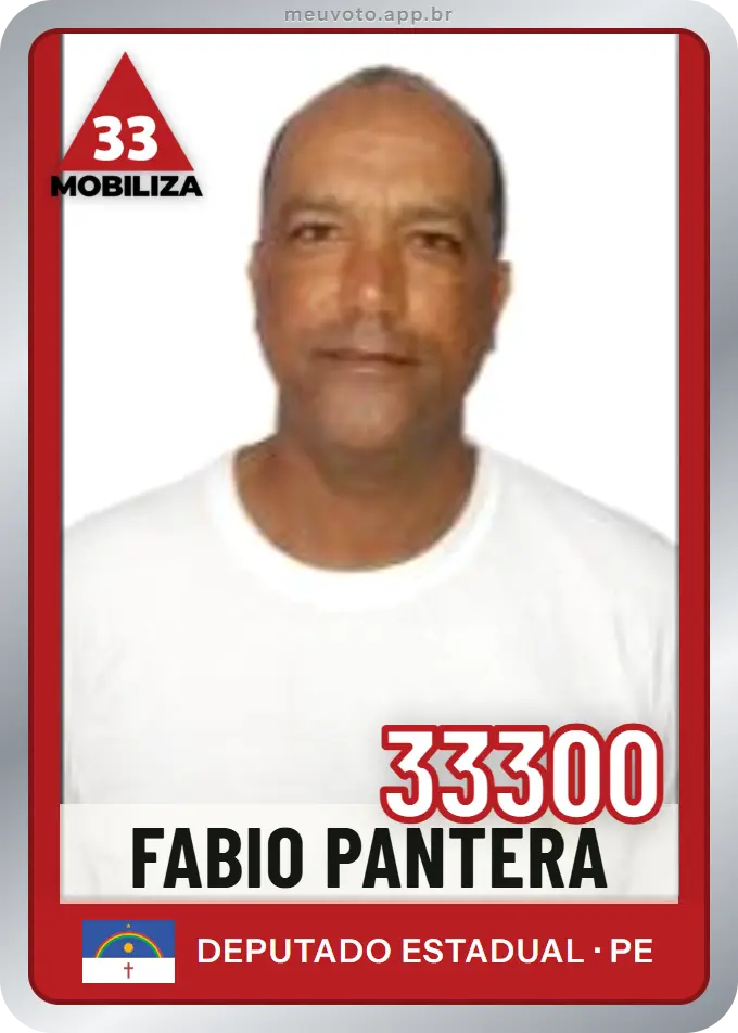 Carta de Fabio Pantera, número 33300, Mobiliza