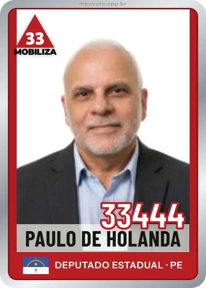 Carta de Paulo de Holanda, número 33444, Mobiliza