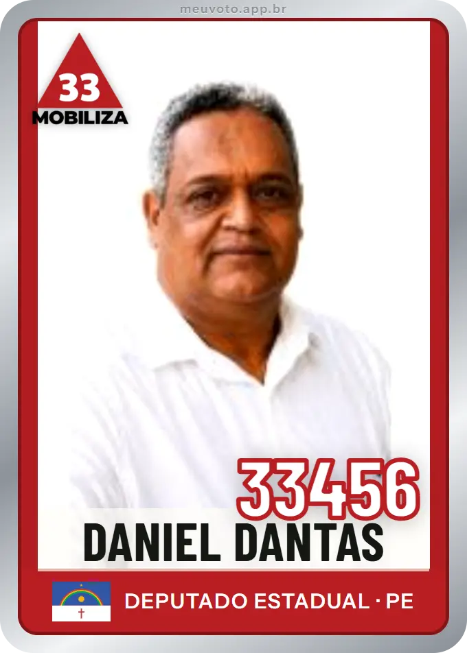 Carta de Daniel Dantas, número 33456, Mobiliza