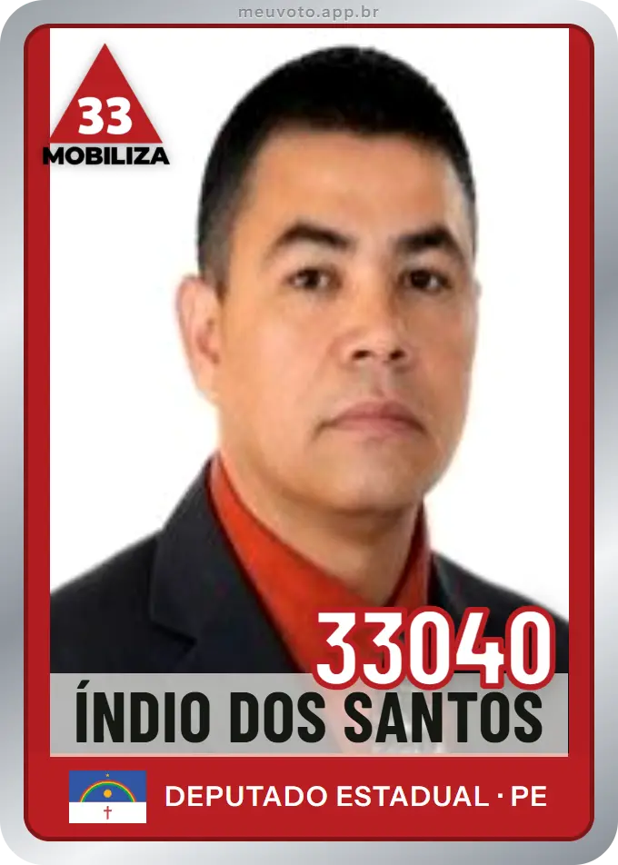 Carta de Índio dos Santos, número 33040, Mobiliza