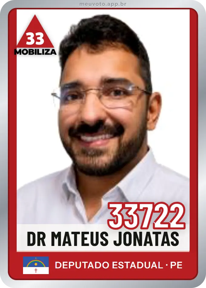 Carta de Dr Mateus Jonatas, número 33722, Mobiliza