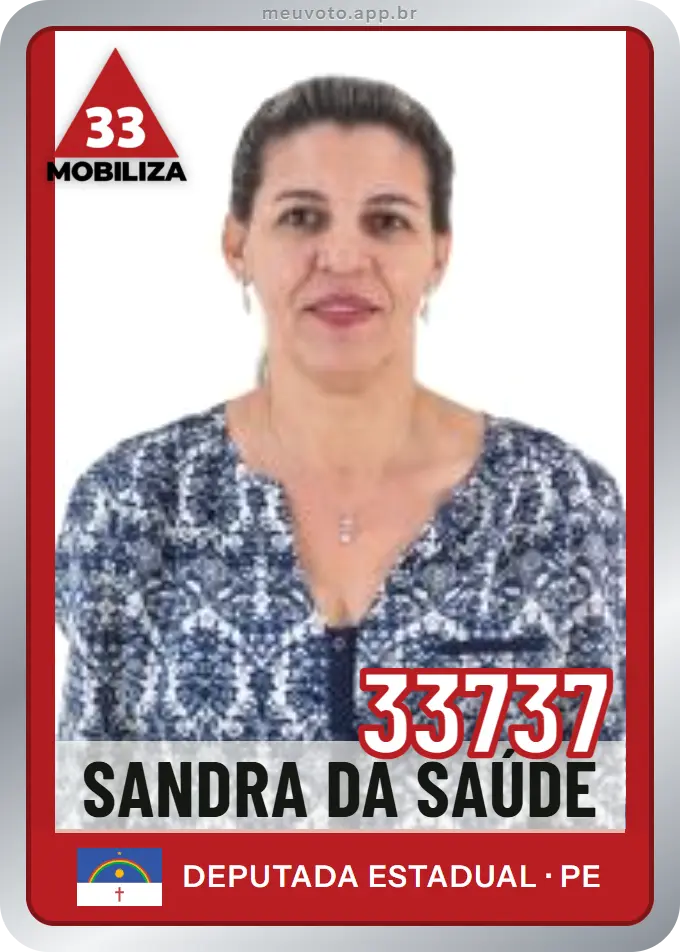 Carta de Sandra da Saúde, número 33737, Mobiliza