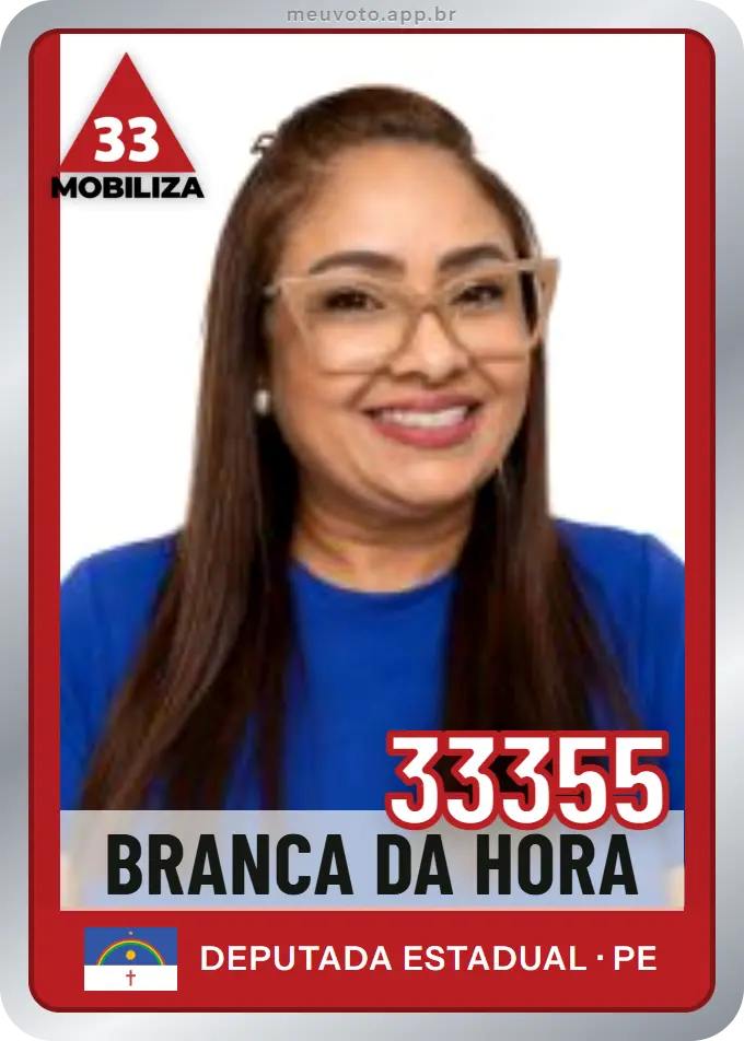Carta de Branca da Hora, número 33355, Mobiliza