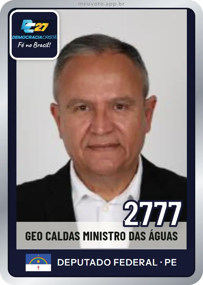 Carta de Geo Caldas Ministro das Águas, número 2777, DC