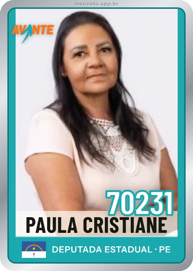 Carta de Paula Cristiane, número 70231, Avante