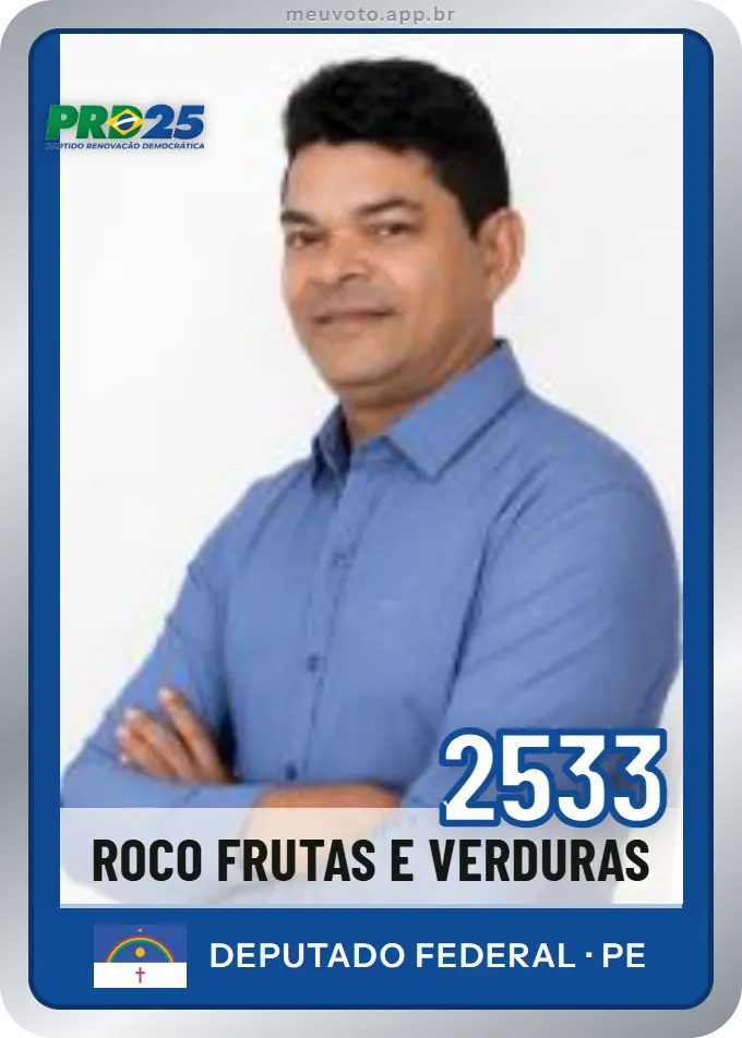Carta de Roco Frutas e Verduras, número 2533, PRD