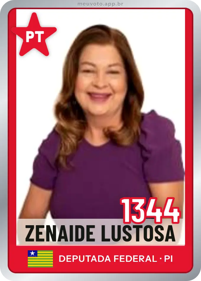Carta de Zenaide Lustosa, número 1344, PT