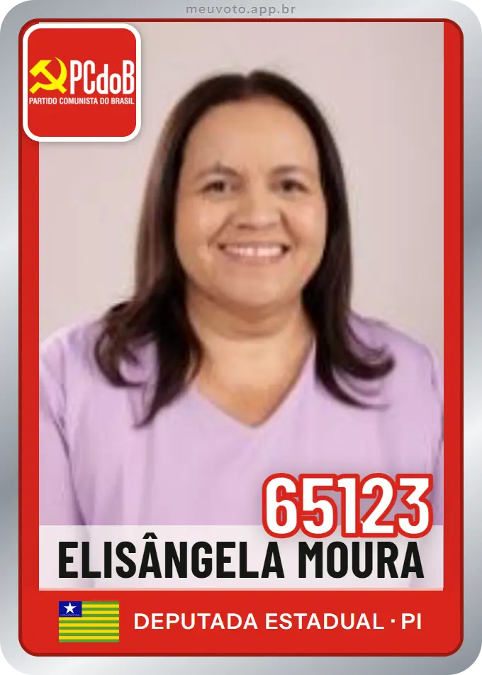 Carta de Elisângela Moura, número 65123, PCdoB