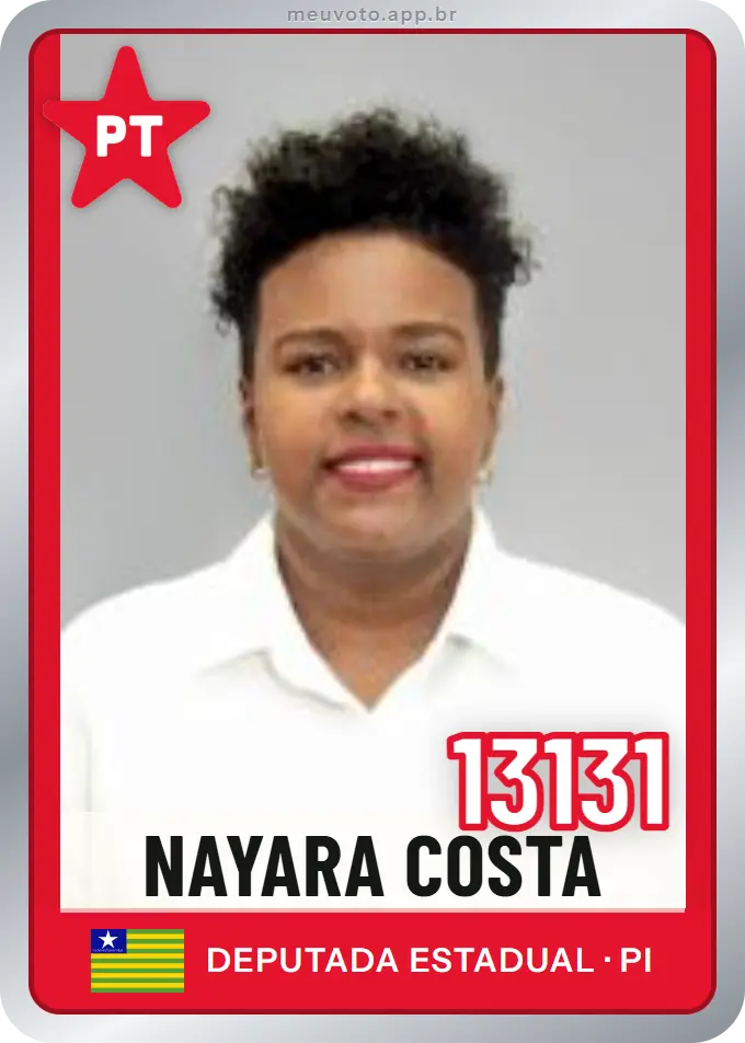 Carta de Nayara Costa, número 13131, PT