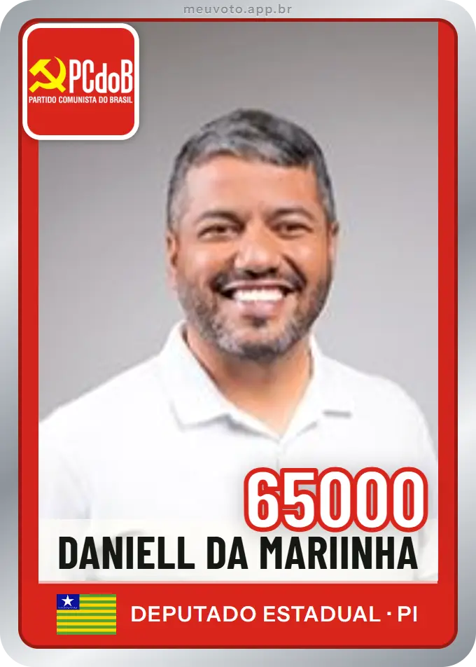 Carta de Daniell da Mariinha, número 65000, PCdoB