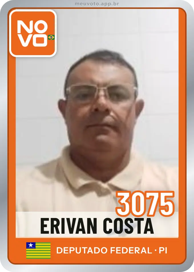 Carta de Erivan Costa, número 3075, Novo
