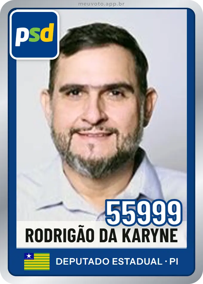 Carta de Rodrigão da Karyne, número 55999, PSD
