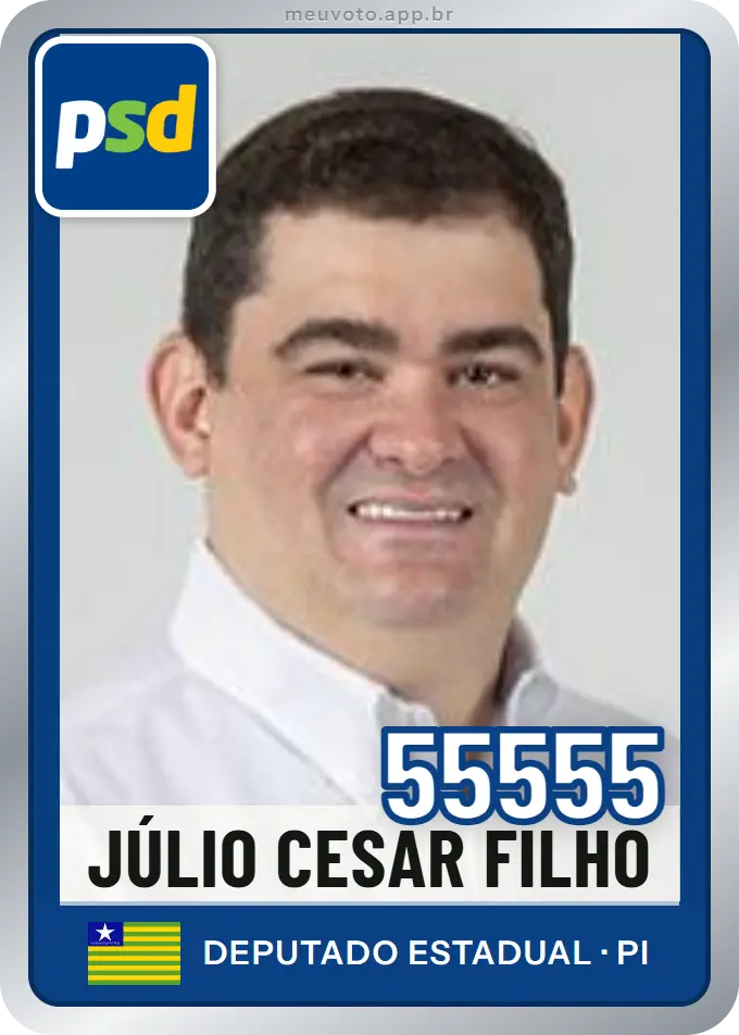 Carta de Júlio Cesar Filho, número 55555, PSD