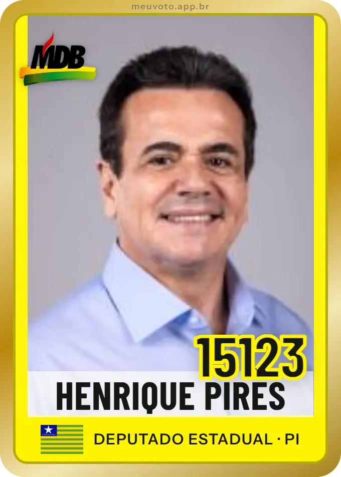 Carta de Henrique Pires, número 15123, MDB