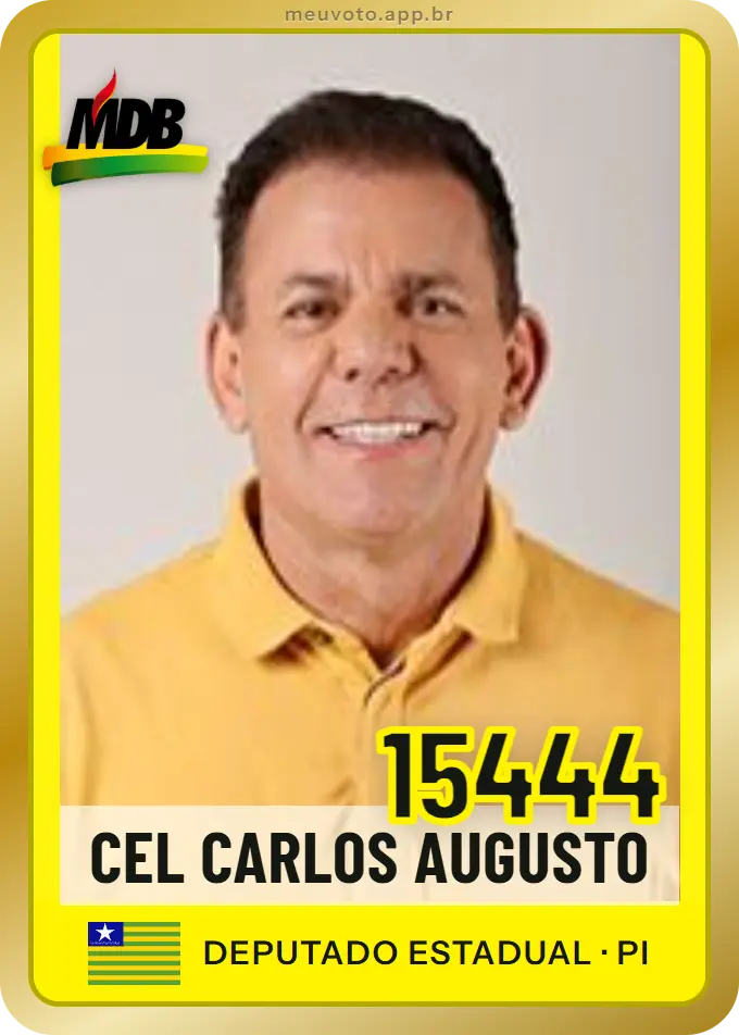 Carta de Cel Carlos Augusto, número 15444, MDB