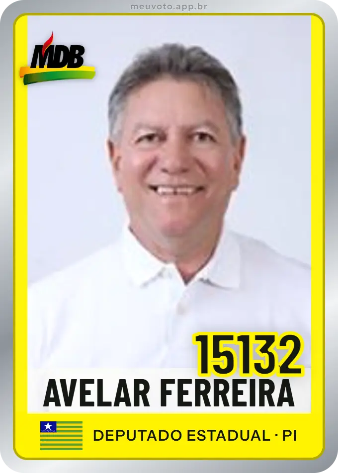Carta de Avelar Ferreira, número 15132, MDB